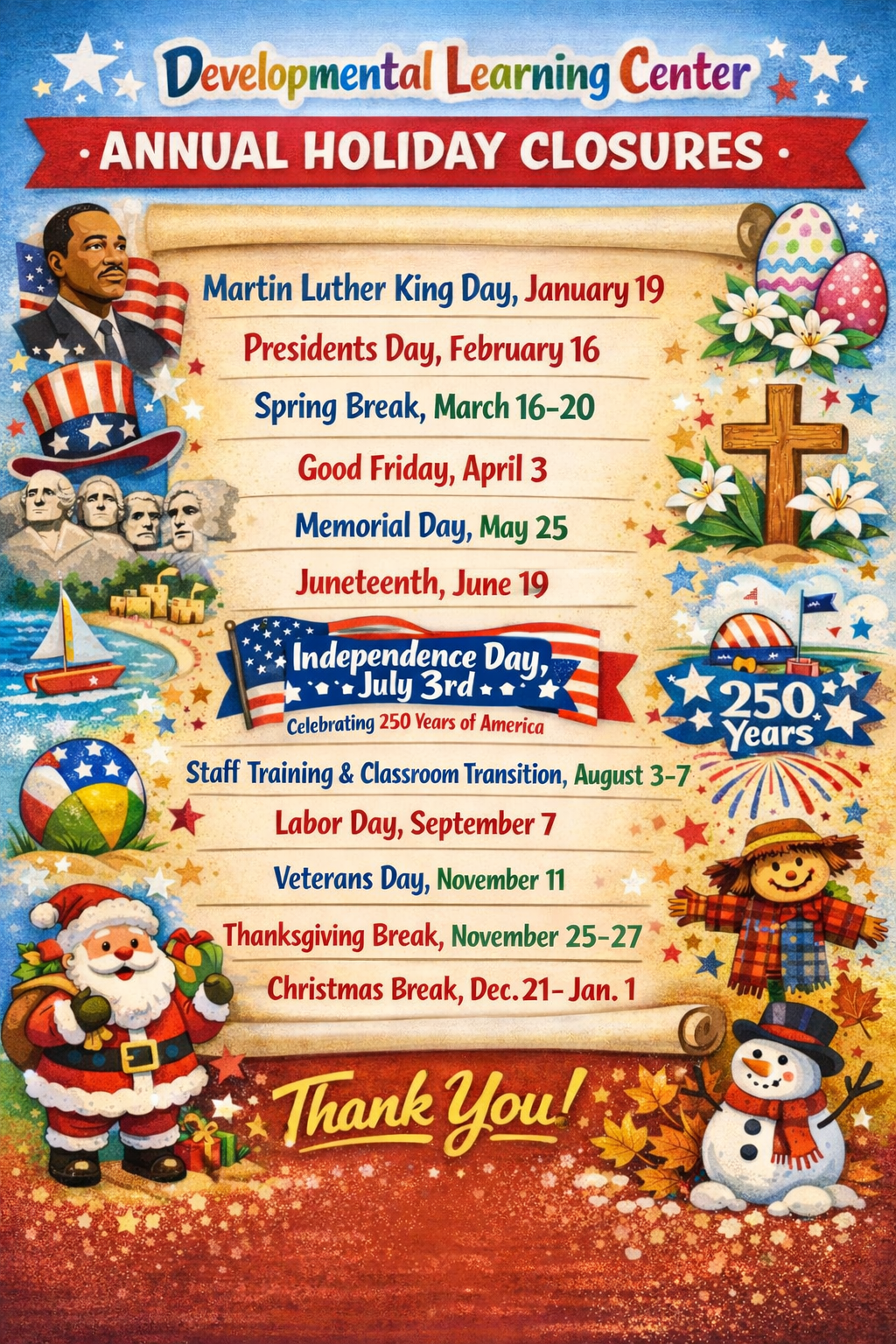 DLC 2026 holidays graphic